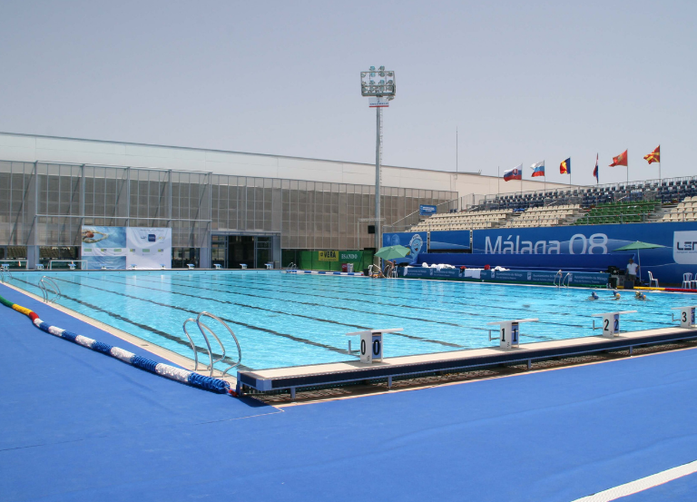 Piscina del Campeonato de Europa de waterpolo celebrado en Málaga en 2008