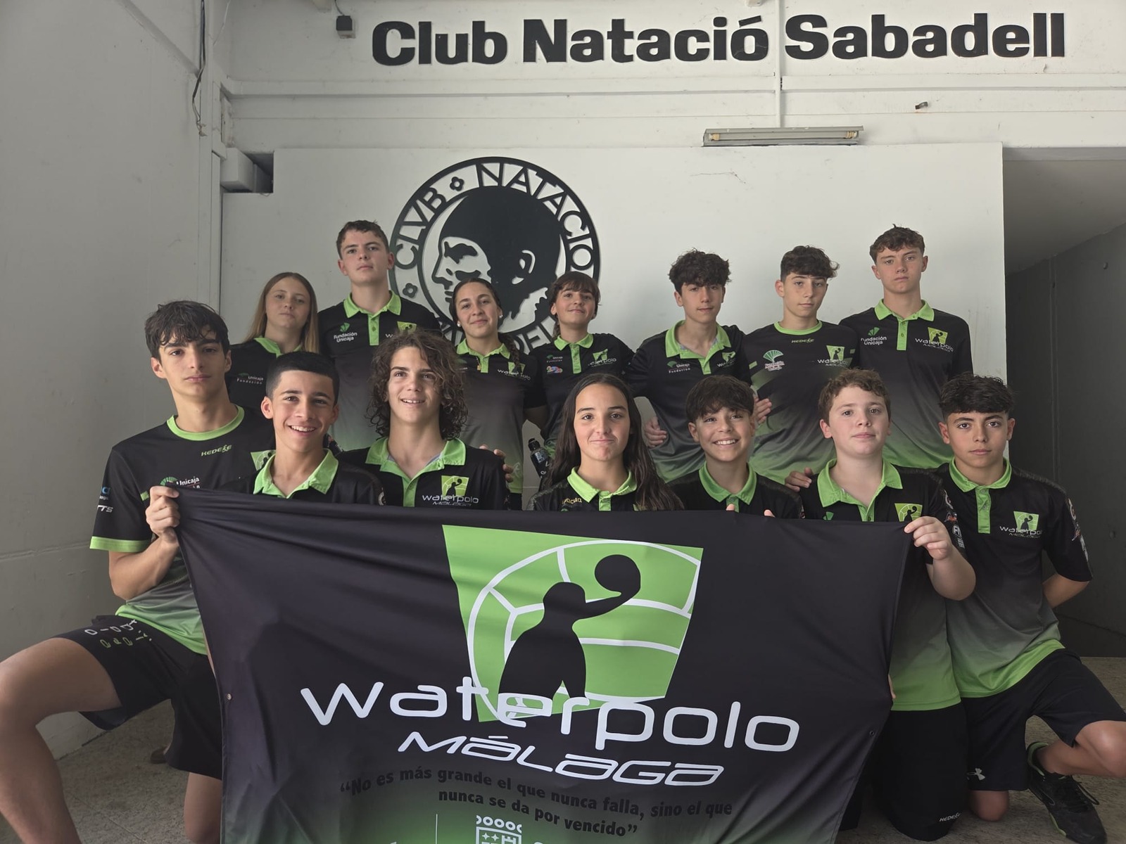 Equipo infantil del Club Waterpolo Málaga en el Campeonato de España